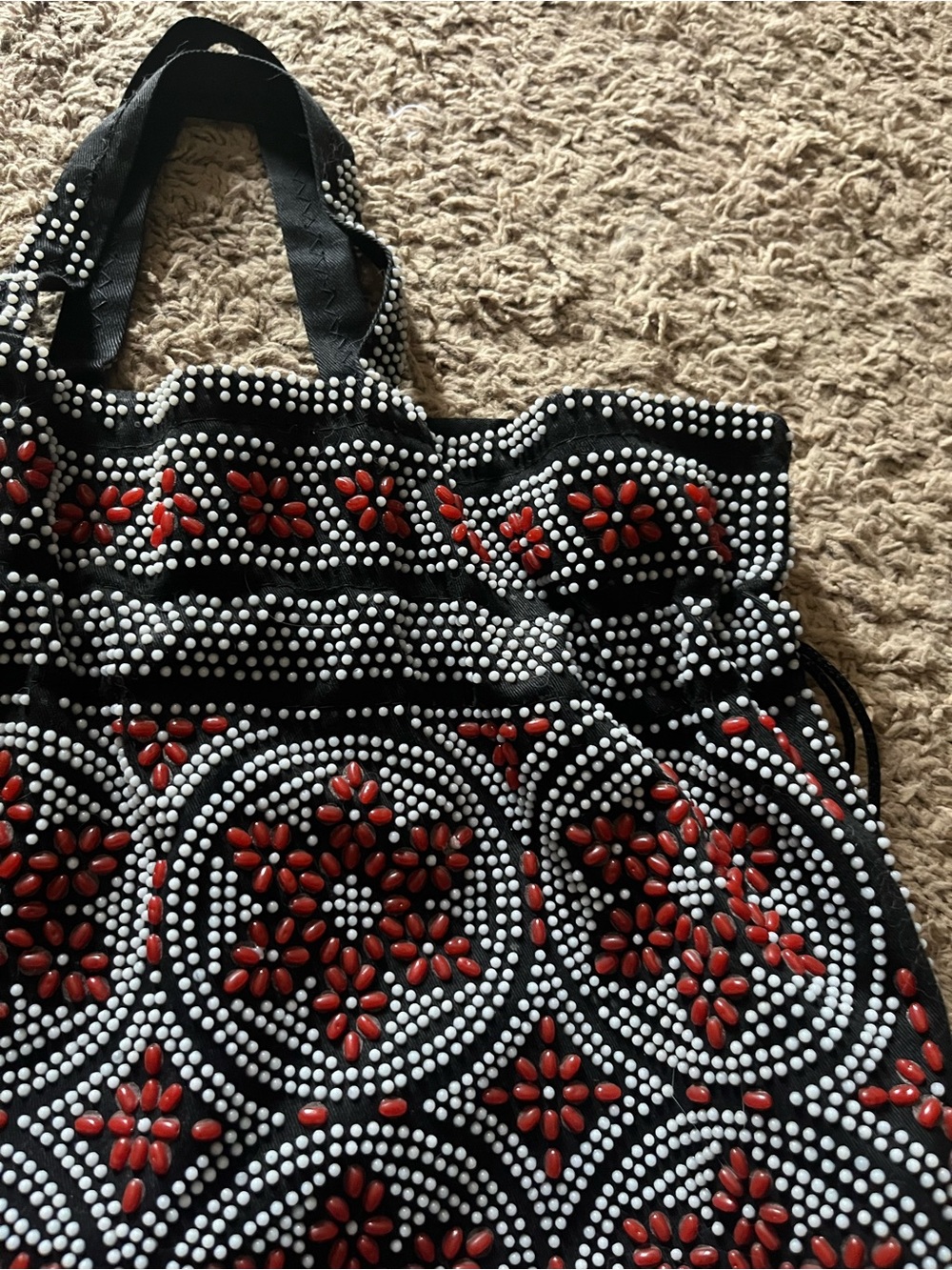 Beaded Tote Hand Bag - Picture 4 of 5